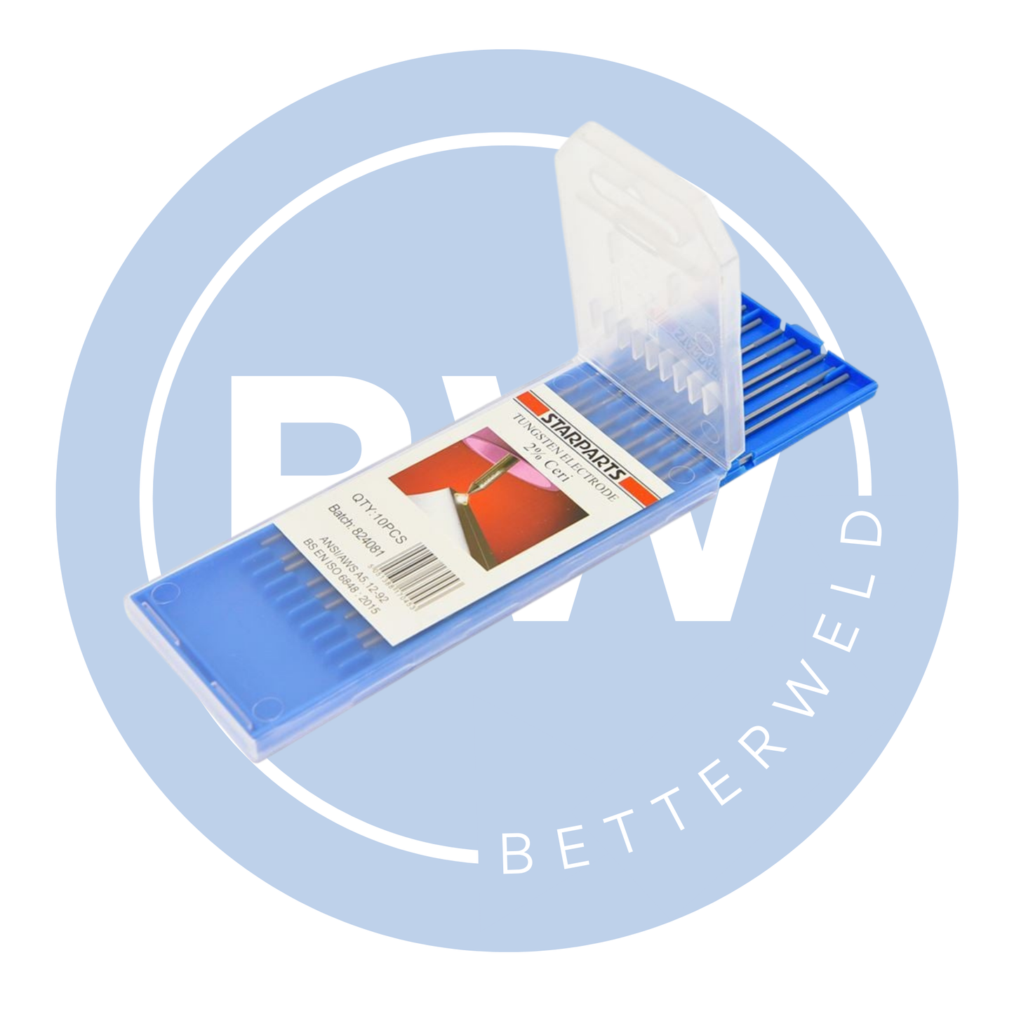 2% Ceriated Tungsten Electrodes (10 Pack)