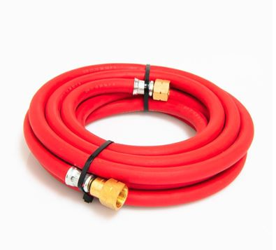 Acetylene Fitted Hose 10mm (3/8") x 5m c/w Check Valves
