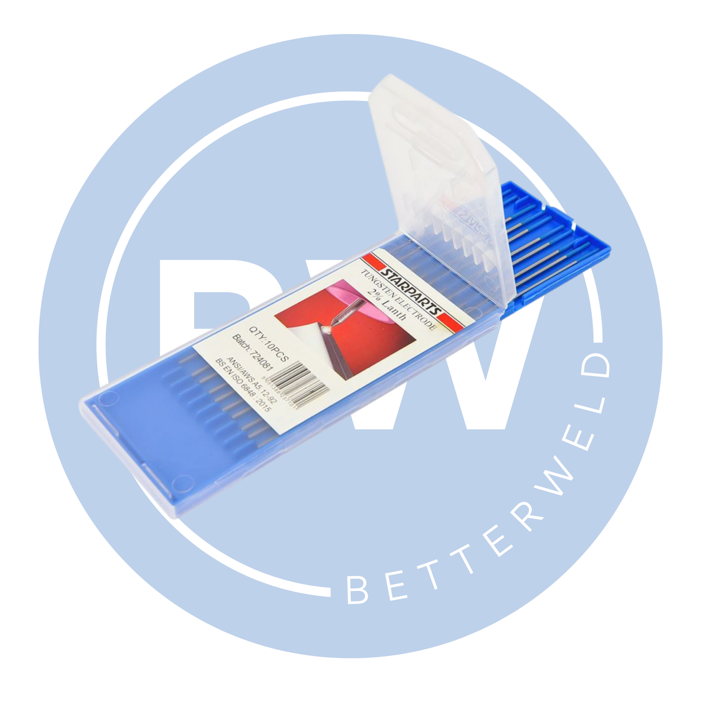 2% Lanthanum Tungsten Electrodes (10 Pack)