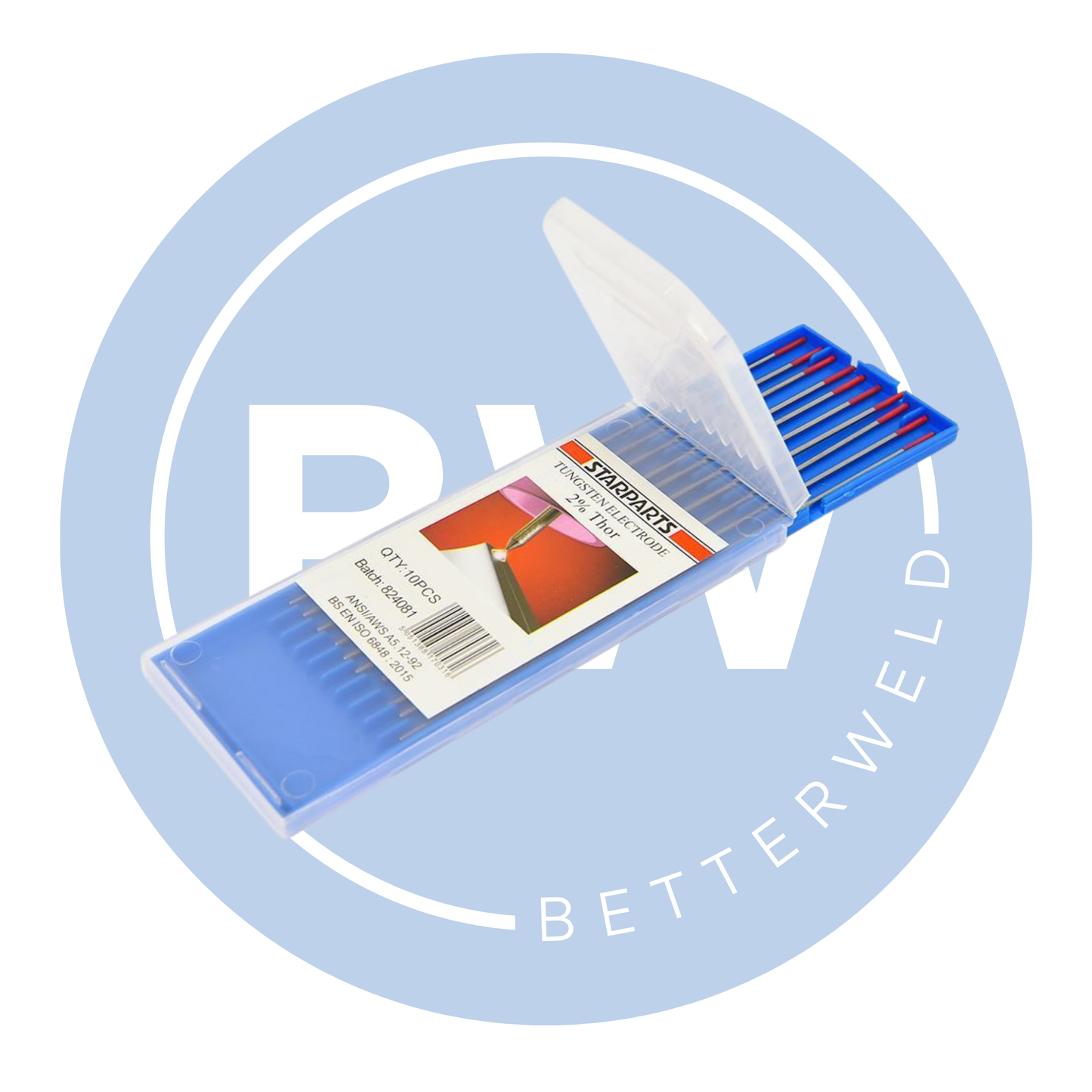 2% Thoriated Tungsten Electrodes (10 Pack)