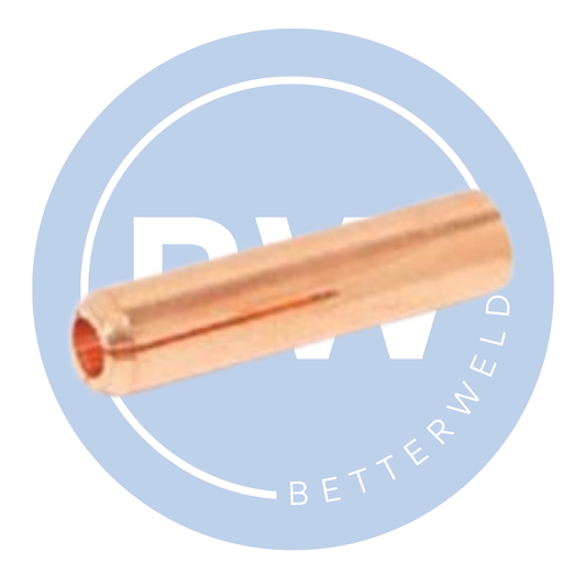 Bronze welding rod with 'BetterWeld' logo on a light blue circle background