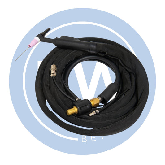 12.5ft WP9 TIG Torch [Twist Lock Adaptor & Switch Plug]