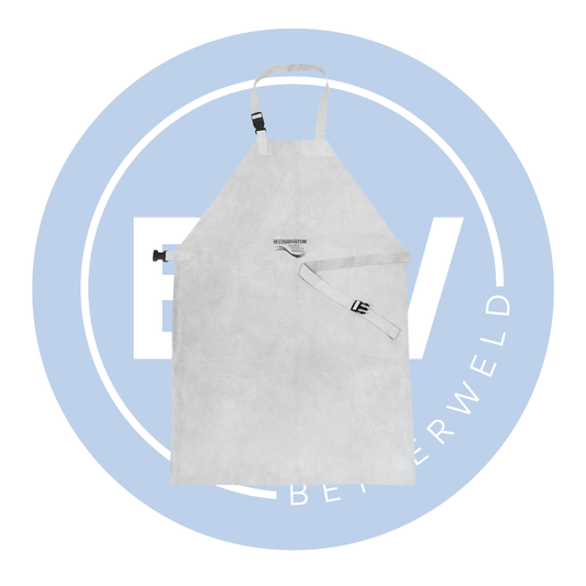 Chrome Leather Welders Apron (White)