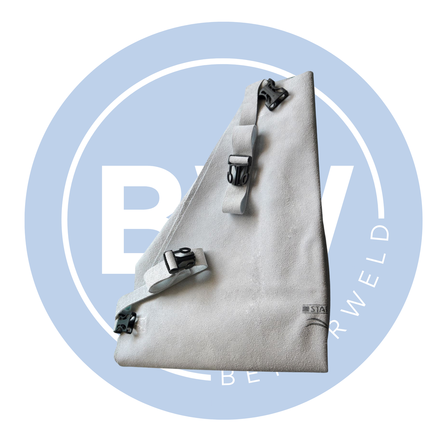 Chrome Leather Welders Apron (White)