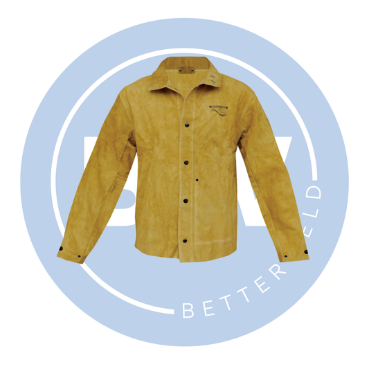 Gold Leather Welders Jacket (Sizes M–XXL)