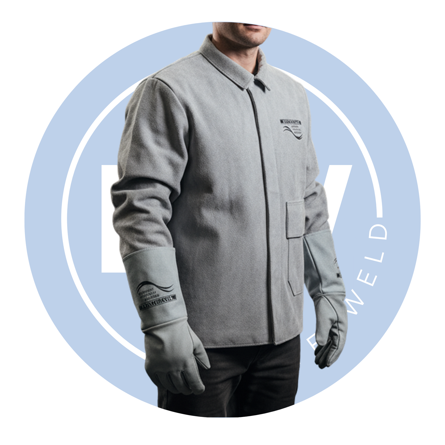 Grey Dakota Leather Welders Jacket (Sizes M-XL)