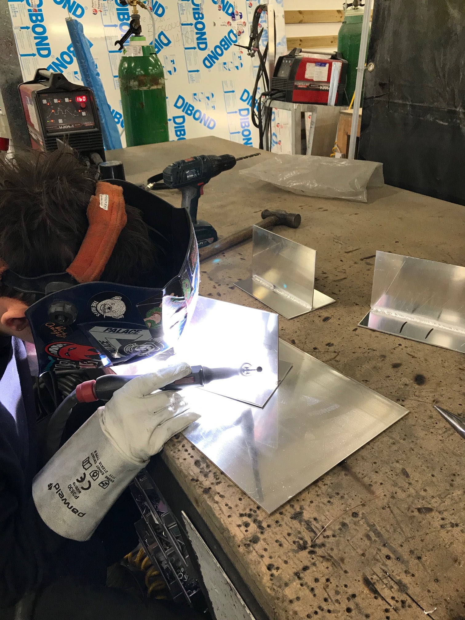 A apprentice learning how to TIG Weld Aluminium during a course offered by betterweld