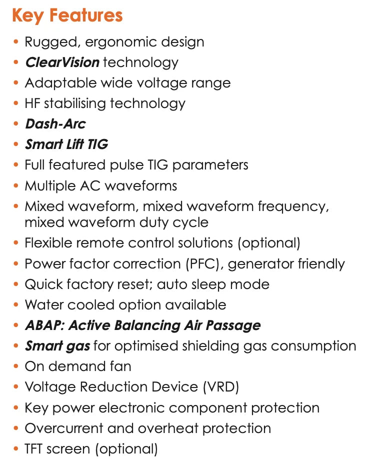 Jasic EVO TIG 200P AC/DC PFC Pulse Inverter (Water Cooled)