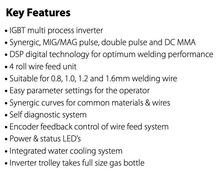 Jasic MIG 350P Inverter Water Cooled Package