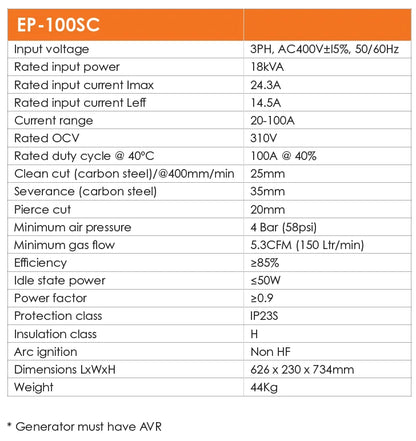 Jasic EVO CUT 100 SC Plasma Inverter w/ Compressor